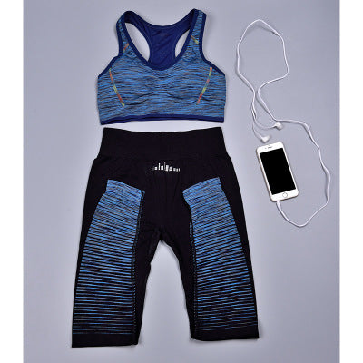 New Gradient Sports Bra and Yoga Outfit Set for Women