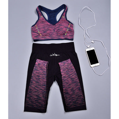 New Gradient Sports Bra and Yoga Outfit Set for Women