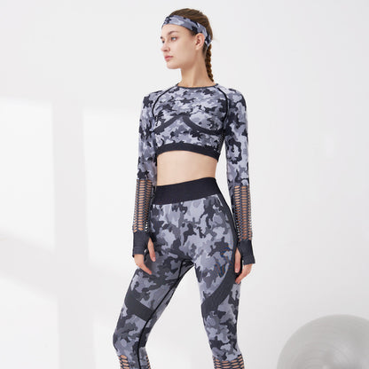 Camouflage Yoga Set for Women - Seamless Fitness Outfit