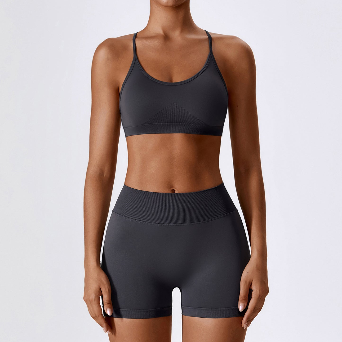 Seamless Yoga Outfit Set for Women - Quick Dry Material