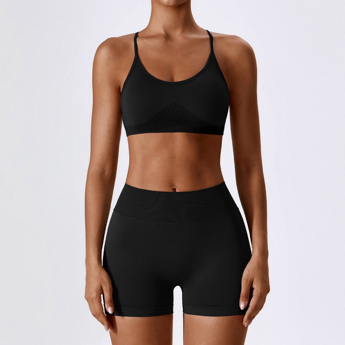 Seamless Yoga Outfit Set for Women - Quick Dry Material