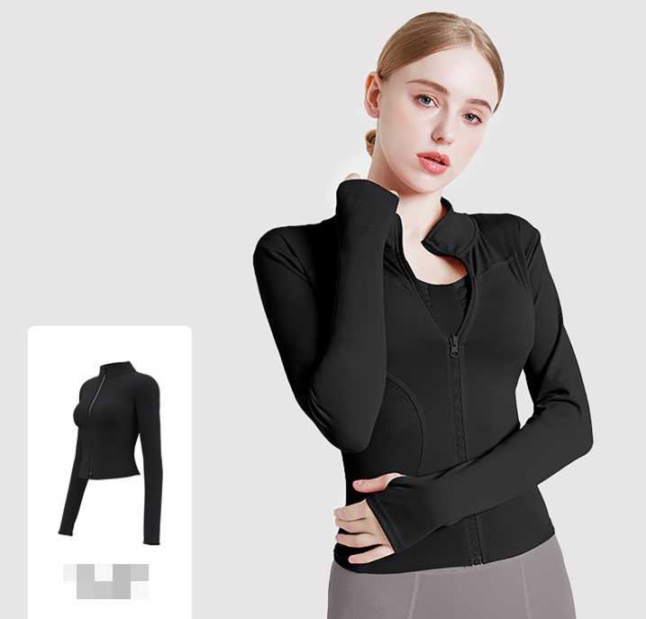 Slim Fit Women's Long Sleeve Sports Jacket for Gym